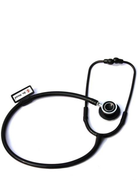 Dr. Head Excel Shine Aluminum Head Stethoscope for Students Medical And Doctors Black Acoustic Stethoscope