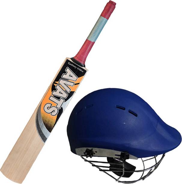 AVATS 1 Sanghara Helmate & 1 Kashmiri Willow Bat Cricket Kit