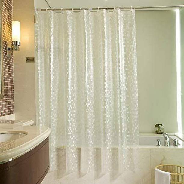 Fabfurn 213.36 cm (7 ft) PVC Transparent Door Curtain Single Curtain