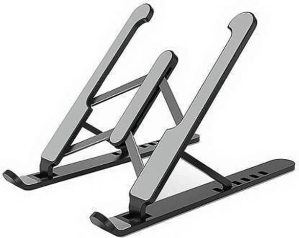 SONANI Foldable Laptop Stand for DeskTablet Riser HolderCooling Stand with Height Adjustment (ABS Plastic, Black-Grey Color) Foldable Laptop Stand for DeskTablet Riser HolderCooling Stand with Height Adjustment (ABS Plastic, Black-Grey Color) Laptop Stand Laptop Stand