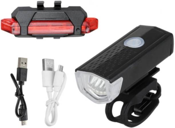 RESHNE Bicycle LED USB Rechargeable Head Light and back light LED Front Rear Light Combo