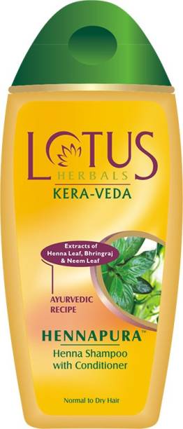 LOTUS Herbals Kera-Veda Hennapura Henna Shampoo with Conditioner 200ml pack of 2