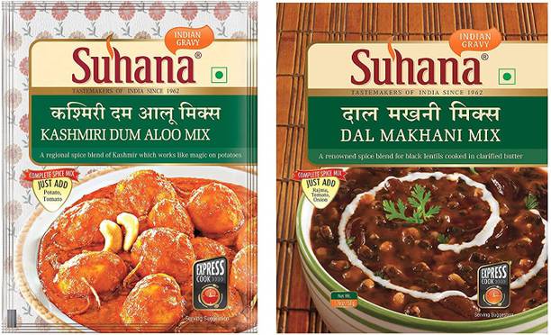 SUHANA Kashmiri Dum Aloo 50g x 4, Dal Makhani 50g x 4
