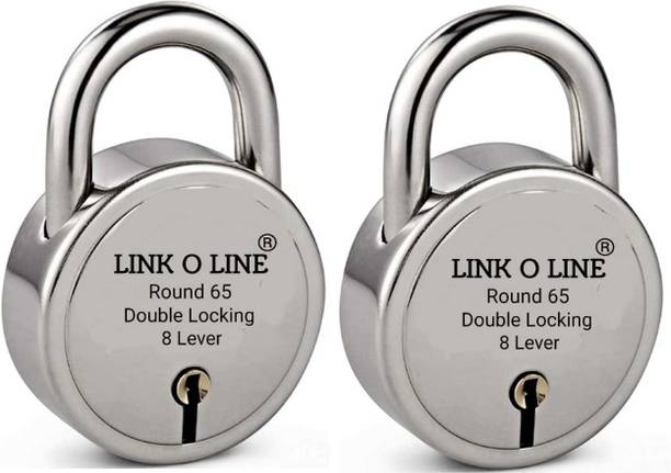 LINK O LINE Double Locking 60mm Steel Lock with Hardene...