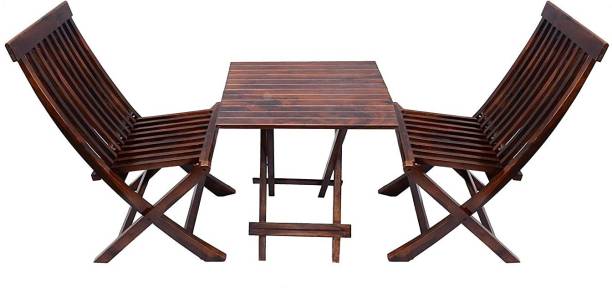 WayWood Solid Sheesham Wood 2 Seater Dining Table Set With 2 Chair For Dining Room Solid Wood 2 Seater Dining Set