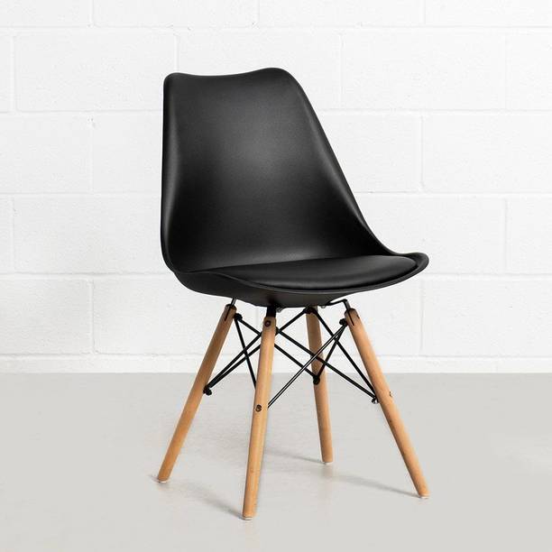 Deal Dhamaal Eames Replica Nordan Iconic Chair in Black Colour Plastic Living Room Chair