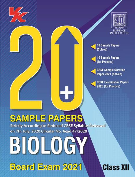 20 Plus CBSE Sample Papers Biology Class 12 for 2021 Exam with Reduced Syllabus  - Based on New CBSE Sample Paper-2020 1 Edition