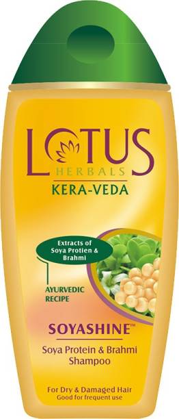 LOTUS Herbals Kera-Veda Soyashine Soya Protein and Brahmi Shampoo 200ml pack of 2