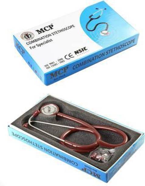 MCP Healthcare Dual Head Stethoscope for Doctors & Medical Students Brown acoustic Stethoscope acoustic Stethoscope