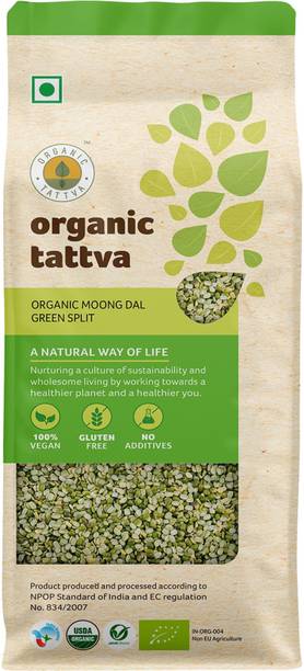 Organic Tattva Green Moong Dal (Split/Chilka)