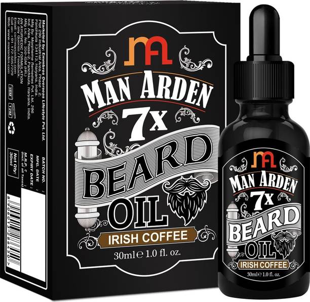 Man Arden 7X Beard Oil 30ml (Irish Coffee) - 7 Premium Oils Supports Beard Growth and Nourishment Hair Oil