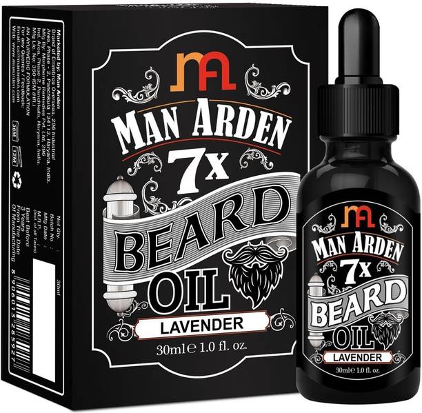 Man Arden 7X Beard Oil (Lavender) 30ml, 7 Premium Oils For Beard Growth & Nourishment Hair Oil
