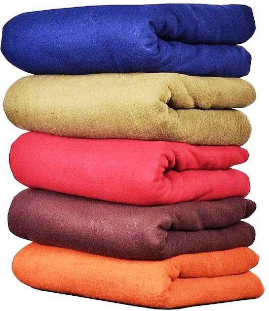 kumar creation Solid Single Fleece Blanket for  Mild Winter