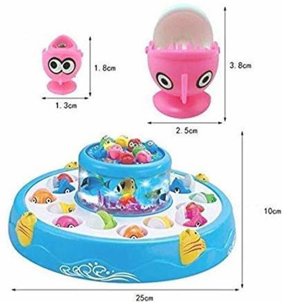 Tenmar Musical Fish Catching Game Big with 26 Fishes, 4 Pods & 3D Lights-251