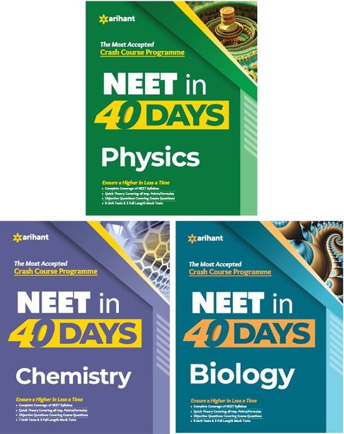40 Days Crash Course for NEET Physics , Chemistry & Biology 2021 (Set of 3 Books)