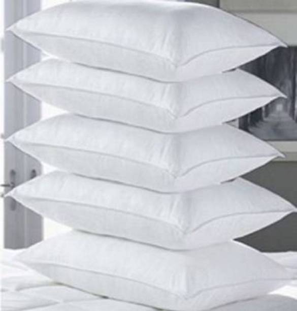 QUALITYKING PILLOW Cotton Solid Sleeping Pillow Pack of 5