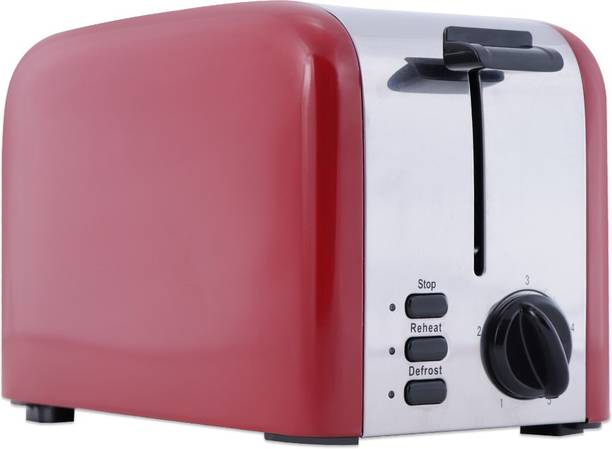 WONDERCHEF Pop Up 2 Slice Toaster Crimson Edge, 850W, 5 Browning Controls, Removable Crumb Tray, 2 Years Warranty, Red 850 W Pop Up Toaster