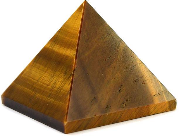 REIKI CRYSTAL PRODUCTS Tiger Eye Pyramid Natural Crystal Pyramid 40-45 mm Reiki Healing Stone Pyramid For Vastu Correction And Increase Energy Decorative Showpiece  -  4 cm