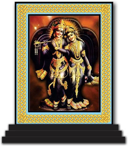Vprint Radha Krishna Car Dashboard idols Figurine Showpiece Decorative Showpiece  -  12 cm