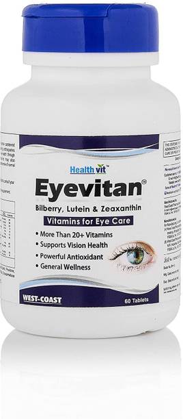HealthVit Eyevitan Bilberry , Lutein & Zeaxanthin 60 Capsules For Vitamins for Eye Care