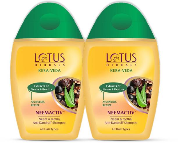 LOTUS HERBALS Kera-Veda Neemactiv Anti-Dandruff Shampoo ( 150ml * 2 ) ( Pack Of 2 )
