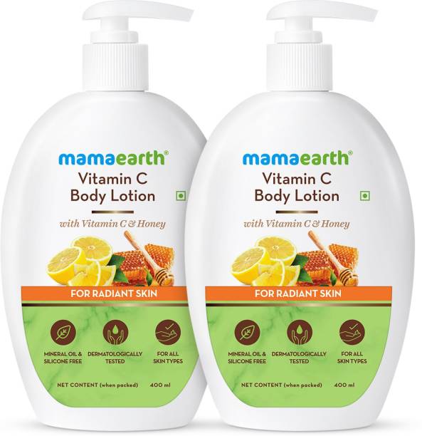 Mamaearth Vitamin C Body Lotion - Pack of 2 (400 ml * 2)