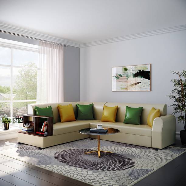 Bharat Lifestyle Aston Leatherette 6 Seater  Sofa