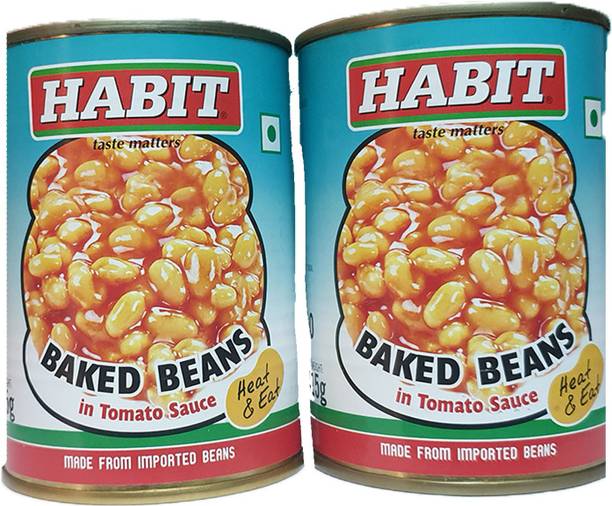 HABIT Baked Beans in Tomato Sauce 415 gm ( Pack of 2) Beans