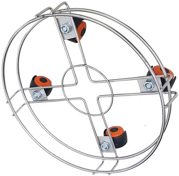 IRONTECH HQ04- Steel Cylinder Trolley with Wheels | Gas Trolly/Cylinder Stand Pack, Gas Cylinder Trolley