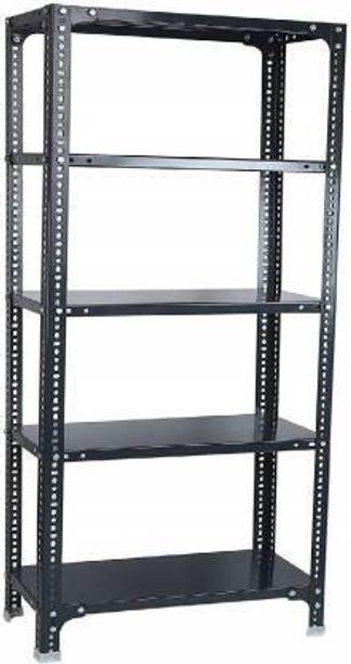 Rackchahiya Slotted Angle Rack CRC Sheet 5 Shelves Multipurpose Rack Dimension 12X24x87'' Luggage Rack