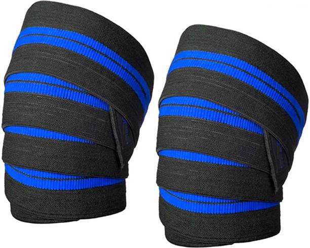 Leosportz Weightlifting Knee Wraps for Gym Squats Knee Support