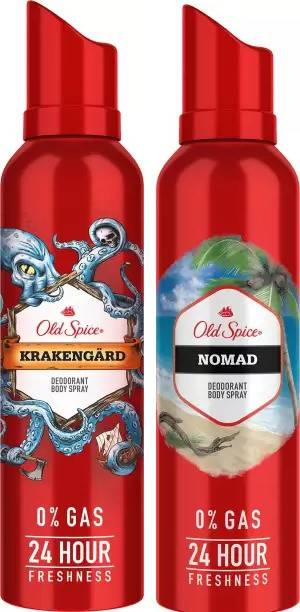 OLD SPICE 1 Krakengard +1 Nomad Deodorant For Men *2Pcs Body Spray  -  For Men