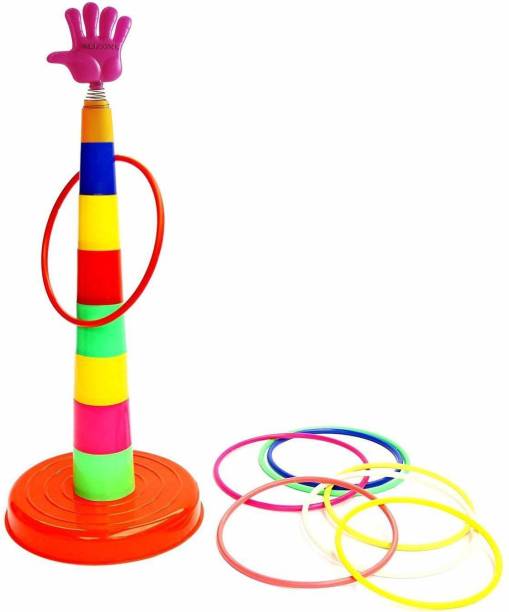Anika Ring Toss Quoits Hoopla Throw Game for Toddlers(Kids), for Single and Group Play