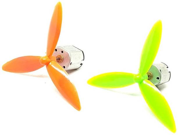 INVENTO 2pcs N10 3.7V Mini Drone DC Motor 10x12x10mm 16000 RPM with 2Pcs 3 Blade 50mm Propeller For Helicopter Drones Toy Car Robot DIY Electronic Components Electronic Hobby Kit