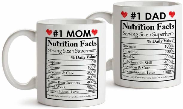 V Kraft Best mom dad Ever Unique dad mom Quote Printed Stylish Coffee /70 Ceramic Coffee Mug