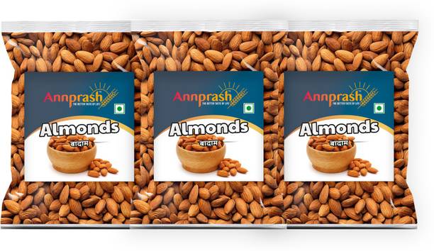 Annprash Premium Quality Almonds/ Badam - 750GM (250GMx3) Almonds