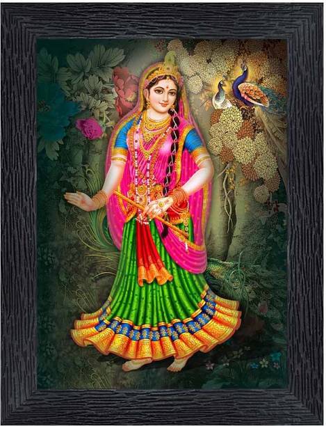 पीएनएफ Poster And Frame Radha Rani Photo Frame | Best Gifting Option For Home Decor डिजिटल रीप्रिंट 8 inch x 6 inch पेंटिंग
