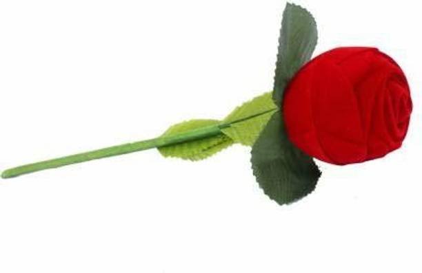 Triock Red Velvet Flocked Jewelry Display Ring Rose Box -Combo (Pack Of 15) Gift, Storage Vanity Box