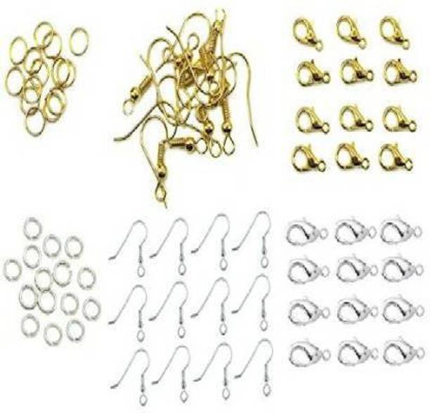 Crafts Haveli Jewellery Making Essentials - Jump Rings, Fish Hooks & Clasps in Golden & Silver !!