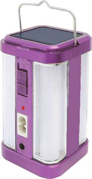 FIRSTLIKE 4 Tube 360 Degree Extra Bright with Electric & Solar Rechargeable 7 hrs Lantern Emergency Light