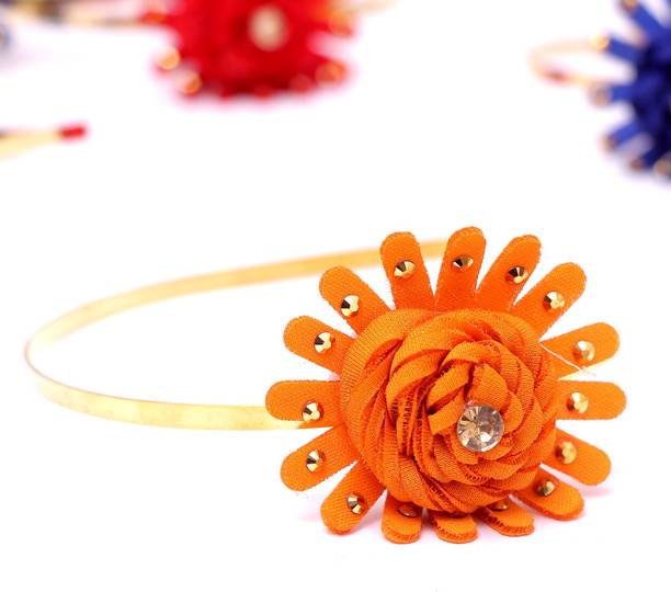 navjai Hair Band Kids Girls Artificial Flower & Stone Work HadBand Crown Headpiece 6pcs Head Band