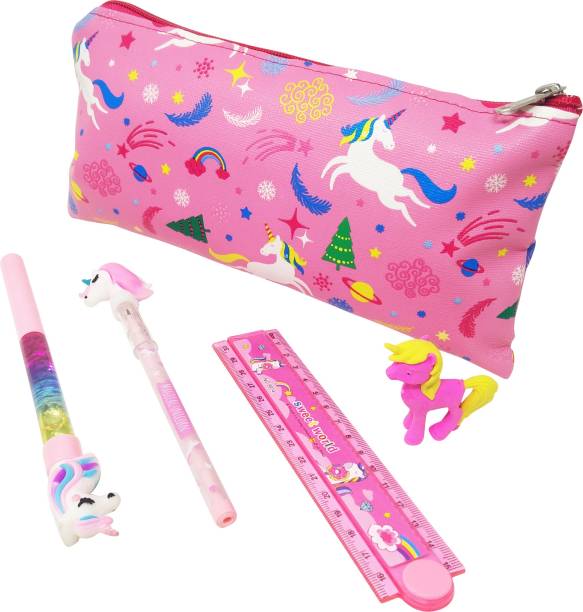 Parteet Stationery Combo Pencil Pouch Combo Art Polyester Pencil Box