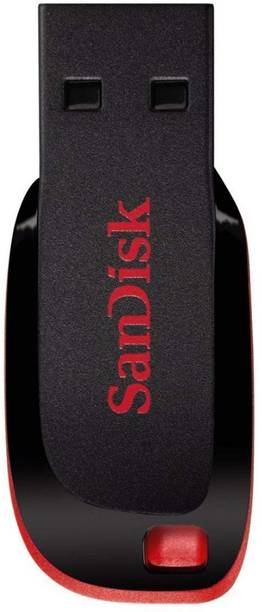 SanDisk Cruzer Blade USB Flash Drive 64 GB Pen Drive Compatible with Laptop, Desktop Computer USB 2.0 Plastic Case