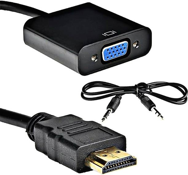 TERABYTE  TV-out Cable TB TV-out Cable HDMI to VGA Convertor with Sound (Black, For Computer)