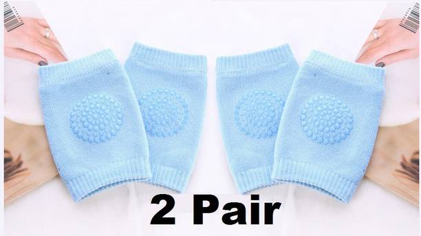 PVA Baby Crawling Anti Slip Knee Pads, Protect Infants & Toddlers Knees 2 pair Multicolor Baby Knee Pads