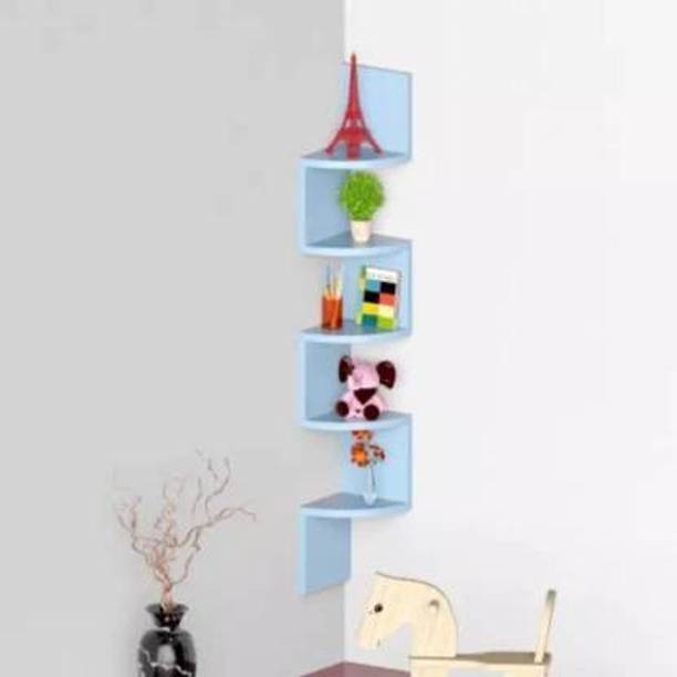 STRONG GALLERY Wall shelf Zigzag Corner Wall Mount Shelf Unit/Racks and Shelves MDF (Medium Density Fiber) Wall Shelf