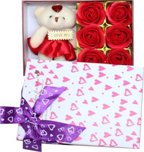 Revive Artificial Flower, Soft Toy Gift Set