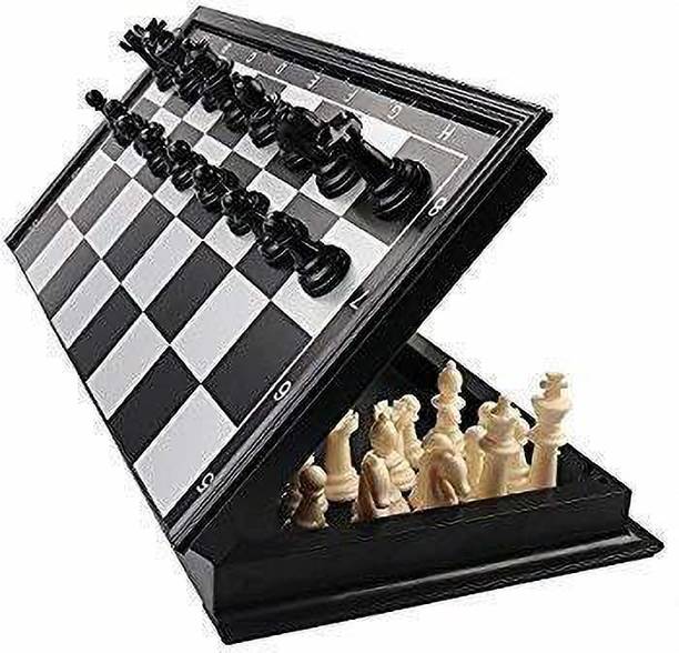 Mynxe Magnetic Chessboard Game Set with Folding Travel Portable Case Travel Chessgame Educational Board Games Board Game