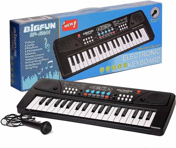 SAMENTERPRISE A-09 37 Key Piano Keyboard Toy for Kids with Mic Dc Power Option Recording Charger not Included Best Birthday Gift for Boys and Girls Musical Instruments Keyboard Music Latest Piano Analog Portable Keyboard Analog Portable Keyboard