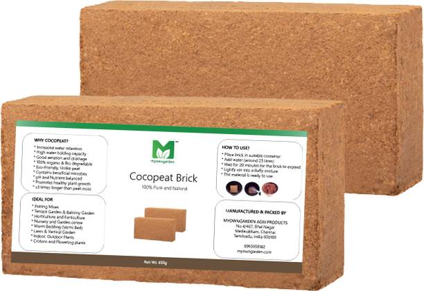 MOG COCOPEAT BRICK 100% PURE NATURAL ORGANIC SOIL MANURE FOR PLANTS Manure